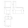 Nuie Ambrose Compact Semi Flush to Wall Pan and Cistern with Seat in White