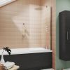 Nuie Pacific 6 mm Square Hinged Bath Screen in Polished Chrome