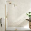 Tissino Armano 8mm Clear Fixed Glass Panel in Brushed Brass