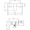 Villeroy & Boch Architectura Square Single-Lever Shower Mixer in Matt Black - TVS125001000K5