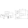 Villeroy & Boch Architectura Square Single-Lever Bath Shower Mixer in Chrome - TVT12500100061