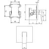 Villeroy & Boch Architectura Square Concealed Single-Lever Shower Mixer in Matt Black - TVS125002000K5