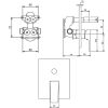 Villeroy & Boch Architectura Square Concealed Single-Lever Shower Mixer with Diverter in Matt Black - TVS125003000K5