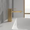 Villeroy & Boch Subway 3.0 Single Lever 155mm Basin Mixer in Brushed Gold - TVW11200300076