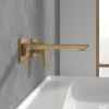 Villeroy & Boch Subway 3.0 Single Lever Wall Mounted Basin Mixer in Brushed Gold - TVW11200700076