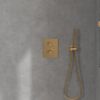 Villeroy & Boch Universal Concealed Thermostatic Double Outlet Shower Valve in Brushed Gold - TVD00065300076