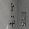 Villeroy & Boch Universal Thermostatic Round Shower Mixer in Matt Black - TVS000017000K5