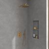 Villeroy & Boch Universal 250mm Round Rain Shower Head in Brushed Gold - TVC00000100076