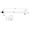 Villeroy & Boch Universal Square Wall Mounted Shower Arm in Matt Black - TVC000454530K5