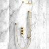 Origins Round Shower Wall Outlet - Brushed Brass
