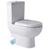 UK Bathrooms Essentials Pecos Back To Wall Close Coupled Toilet with Left Hand Exit