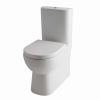 UK Bathrooms Essentials Mackenzie Rimless Back to Wall Close Coupled Toilet