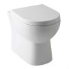 UK Bathrooms Essentials Mackenzie Rimless Back to Wall Toilet