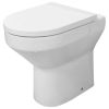 UK Bathrooms Essentials Benue Rimless Comfort Height Back to Wall Toilet