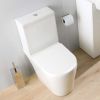 UK Bathrooms Essentials Elbe Rimless Short Projection Close Coupled Toilet
