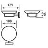 UK Bathrooms Essentials Cingino Soap Dish in Chrome