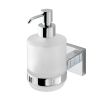 UK Bathrooms Essentials Solkan Glass Soap Dispenser in Chrome