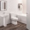 UK Bathrooms Essentials Benue Rimless Comfort Height Close Coupled Toilet