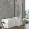 Amara L-Shape 1700 x 850mm Right Hand Shower Bath