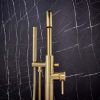 Amara Runswick Freestanding Bath Shower Mixer Tap in Brushed Brass