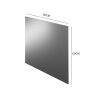 The White Space Scene Wall Hung Bathroom Mirror in Gloss White