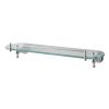 UK Bathrooms Essentials Moste Glass Shelf with Barrier in Chrome