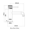 Amara Runswick Mono Basin Mixer Tap in Matt Black