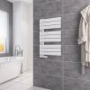 UK Bathrooms Essentials Orta Towel Radiator in Matt White