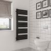 UK Bathrooms Essentials Orta Towel Radiator in Matt Black