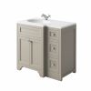 Harrogate Ripley 900mm Left-Hand Vanity Unit with Basin in Dovetail Grey