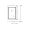 Harrogate 600 x 900mm Framed Mirror in Arctic White