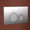 Amara Flush Plate with Round Buttons in Chrome