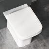 Amara Skipton Back to Wall Toilet With Wrap Over Seat in White