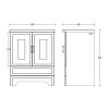 Imperial Fradley Floor Standing 2 Door Vanity Unit in Matt Black - XWT0330050