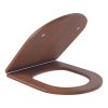 Villeroy and Boch Hommage Replacement Toilet seat with Stainless Steel hinges in a Walnut finish - 99266100