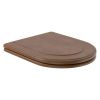 Villeroy and Boch Hommage Replacement Toilet seat with Brass hinges in a Walnut finish - 99266600
