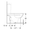Geberit Selnova Rimless Close Coupled WC in White - 500285016