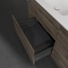 Villeroy and Boch Finero 1300mm Wall Hung Vanity Unit and Double Basin in Stone Oak - C53000RK
