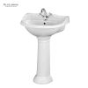 Old London Chancery Fluted Washbasin with Pedestal
