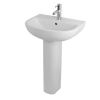 UK Bathrooms Essentials Lily 45cm Basin with Full Pedestal