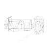 UK Bathrooms Essentials Ivy Back to Wall Toilet with Seat