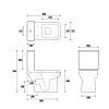 UK Bathrooms Essentials Orchid Close Coupled Toilet with Soft Close Seat