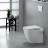 UK Bathrooms Essentials Fuchsia Back To Wall Toilet