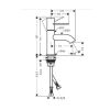 AXOR Uno 70 Loop Handle Basin Mixer Tap - 38021000
