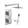 Vado Notion Concealed Thermostatic Shower Valve with Overhead and Mini Shower Kit - TAB-1721/NOT-CP