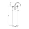 Abacus XS Freestanding Bath Shower Mixer Tap - TBTS-35-3602