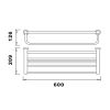 Abacus Halo Towel Rail with Shelf - ACBX-10-2606