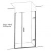 Matki EauZone Plus Hinged Door from Wall With Inline Panel for Recess
