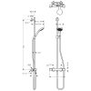 Hansgrohe Croma Select S Multi SemiPipe Shower Set - 27247400