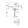 Grohe Eurodisc Cosmopolitan Small Low Pressure Basin Mixer Tap - 3246920L